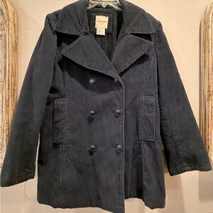 Y2K Women's Navy Corduroy coat vintage
90s